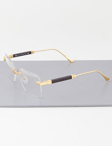 MEDUSA CLEAR RIMLESS WOOD SUNGLASS