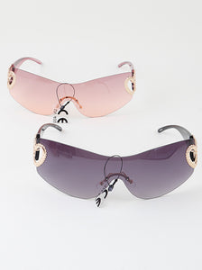 MEDUSA HEART CURVED SUNGLASS