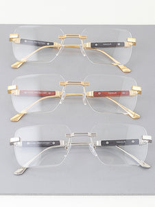 MEDUSA CLEAR RIMLESS WOOD SUNGLASS