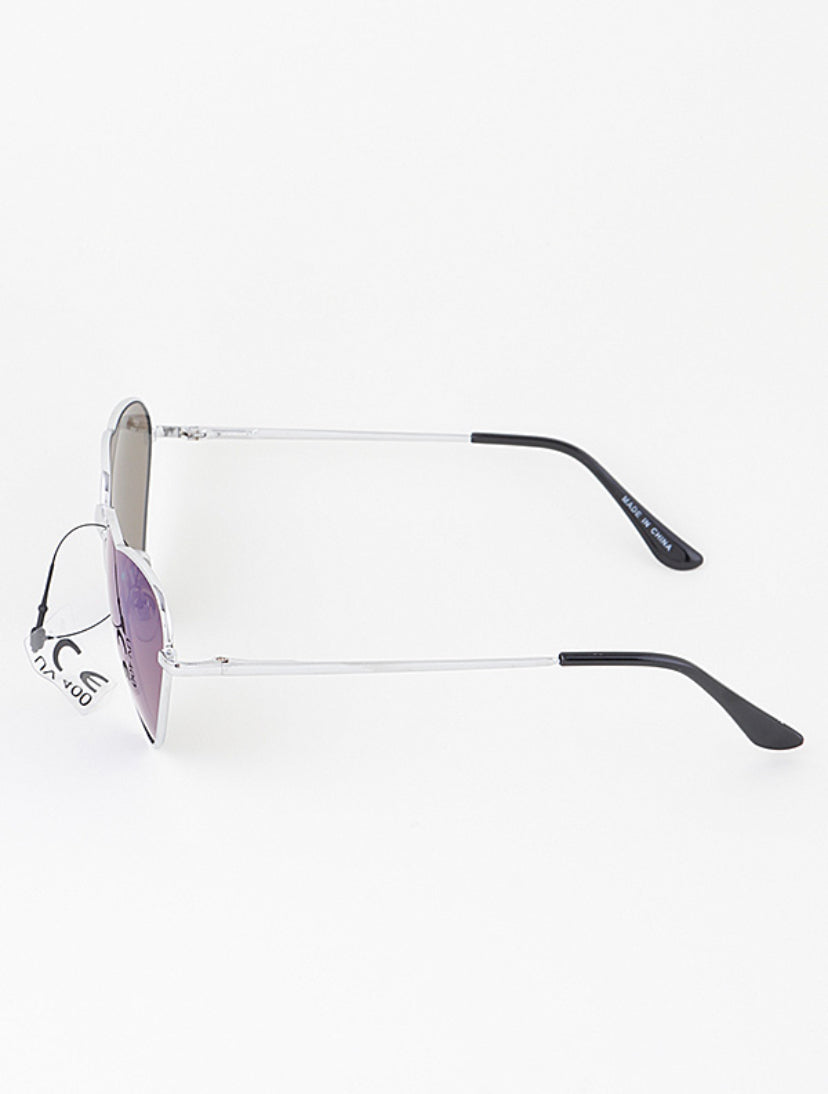 MEDUSA METAL REFLECTIVE HEART SUNGLASS