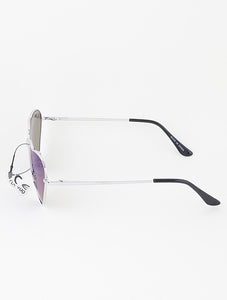 MEDUSA METAL REFLECTIVE HEART SUNGLASS