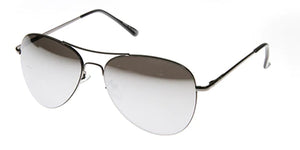 MEDUSA JR SILVER REFLECTIVE AVIATOR SUNGLASS