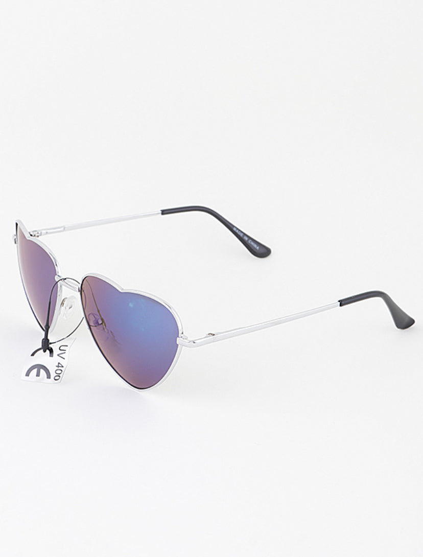 MEDUSA METAL REFLECTIVE HEART SUNGLASS