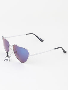 MEDUSA METAL REFLECTIVE HEART SUNGLASS