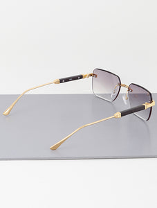 MEDUSA MARBLE RIMLESS WOOD SUNGLASS