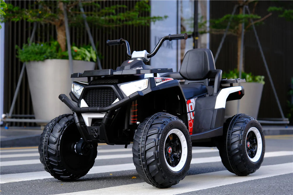 WHITE MOTORCYCLE ATV W/ REMOTE CONTROL