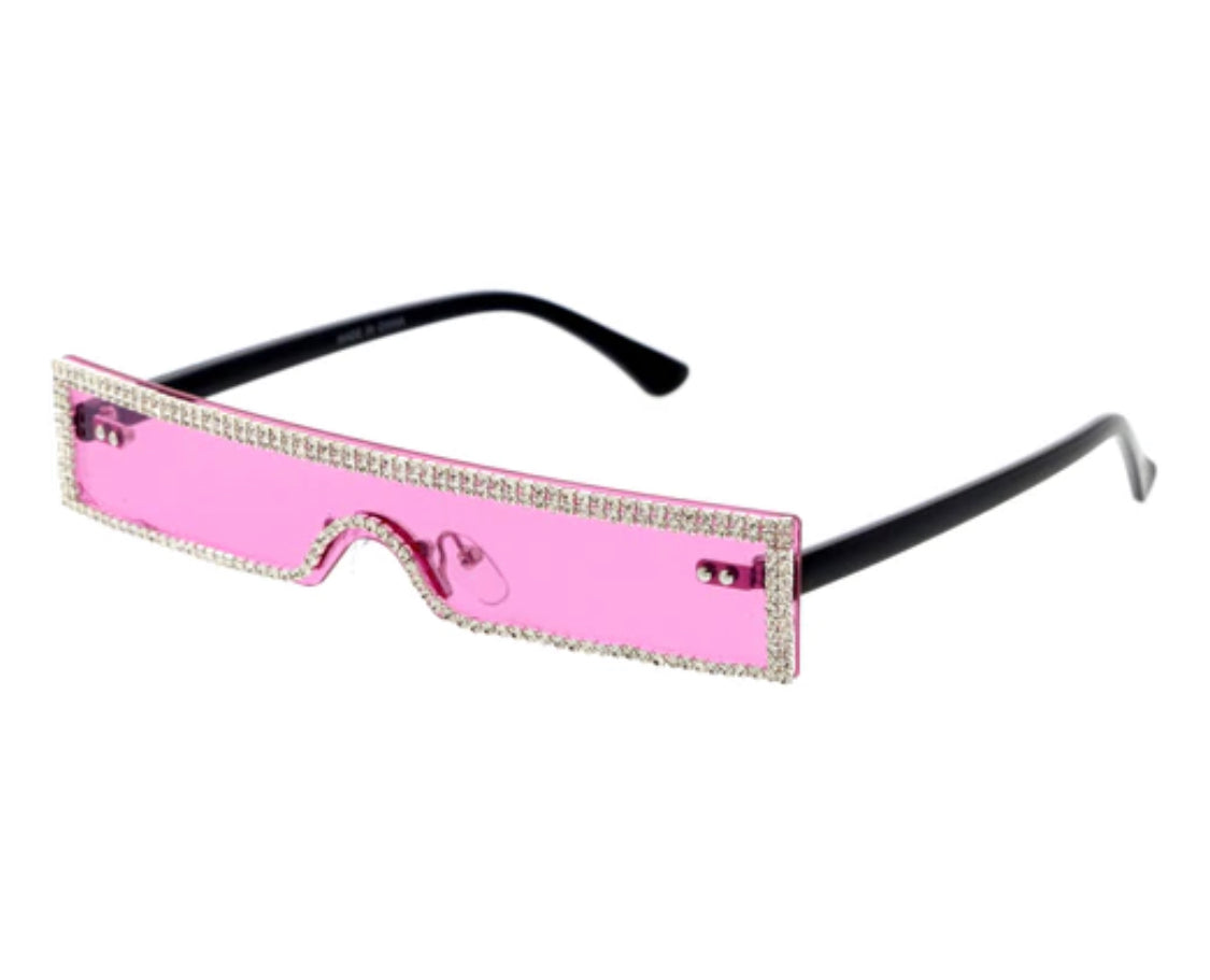 MEDUSA RECTANGLE RHINESTONE GLASSES