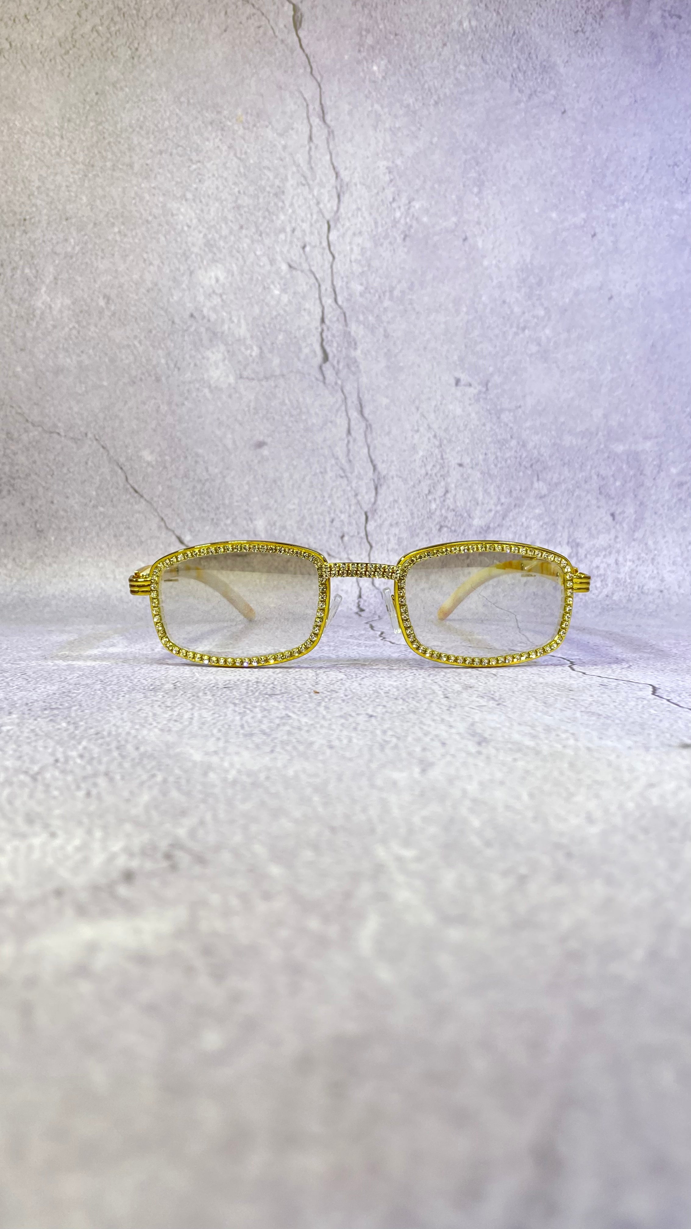 MEDUSA RECTANGULAR RHINESTONE SUNGLASS