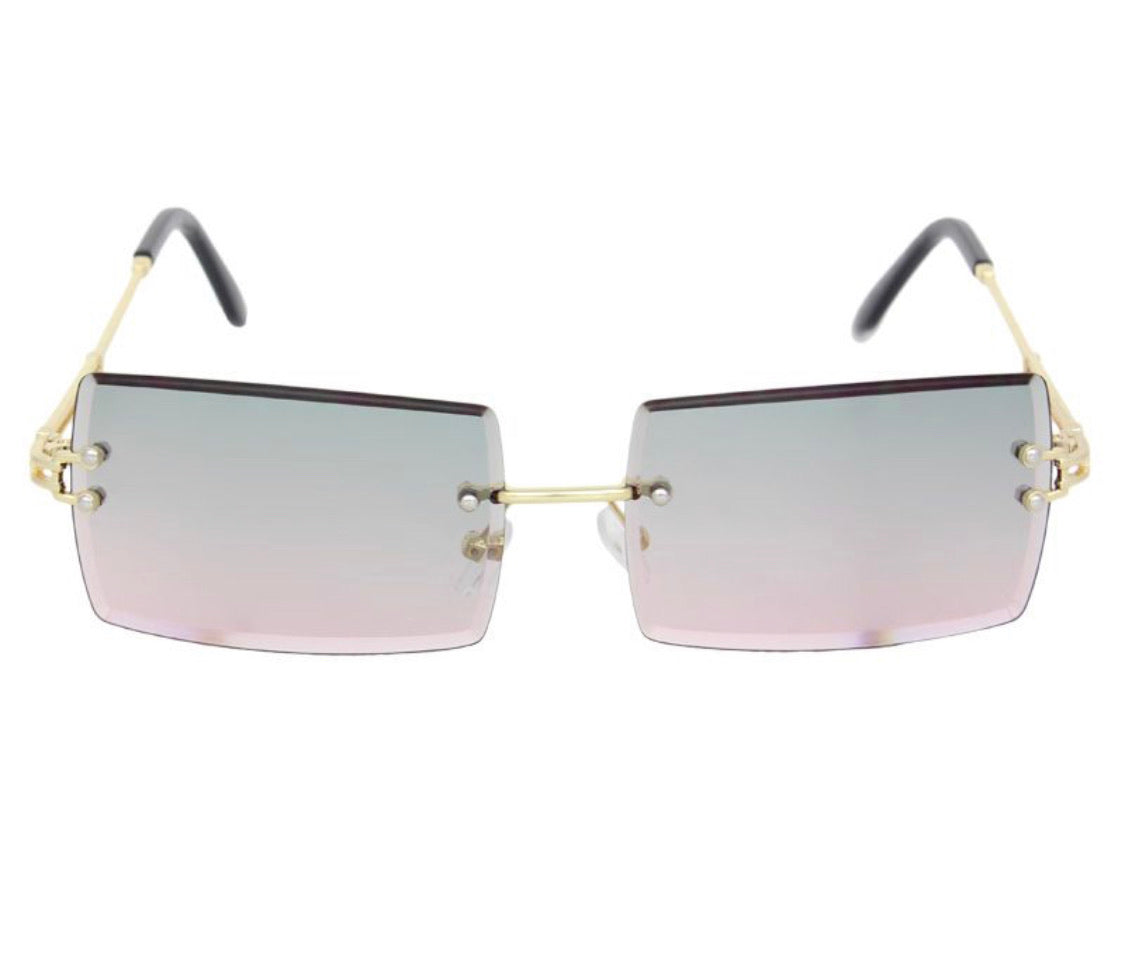 MEDUSA RECTANGULAR RIMLESS SUNGLASS