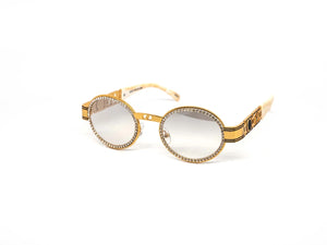 MEDUSA RHINESTONE CIRCLE SUNGLASS