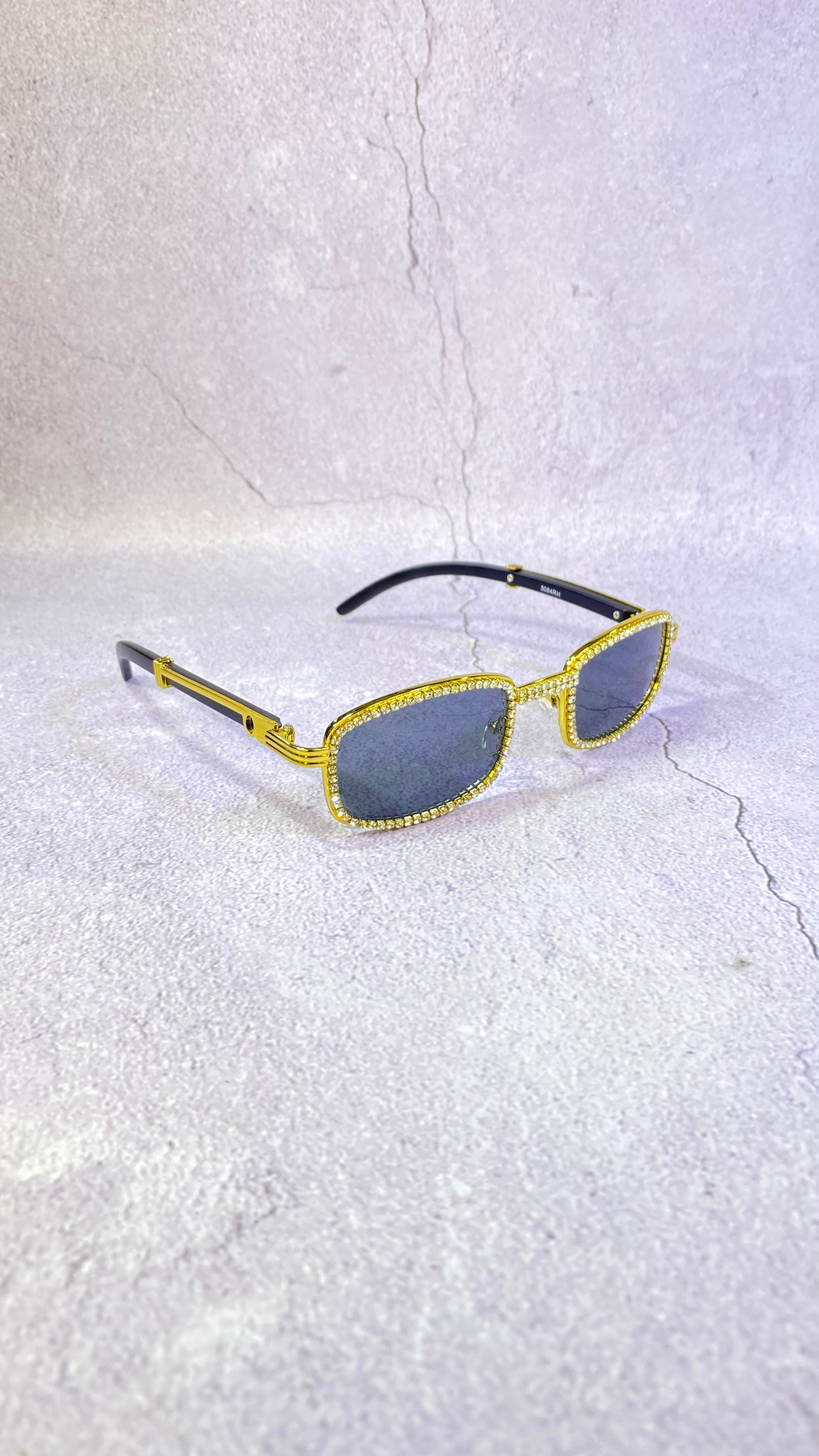 MEDUSA RECTANGULAR RHINESTONE SUNGLASS