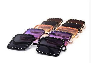 MEDUSA STUDDED SQUARE SUNGLASS