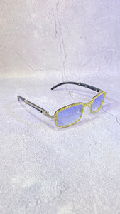 MEDUSA RECTANGULAR RHINESTONE SUNGLASS