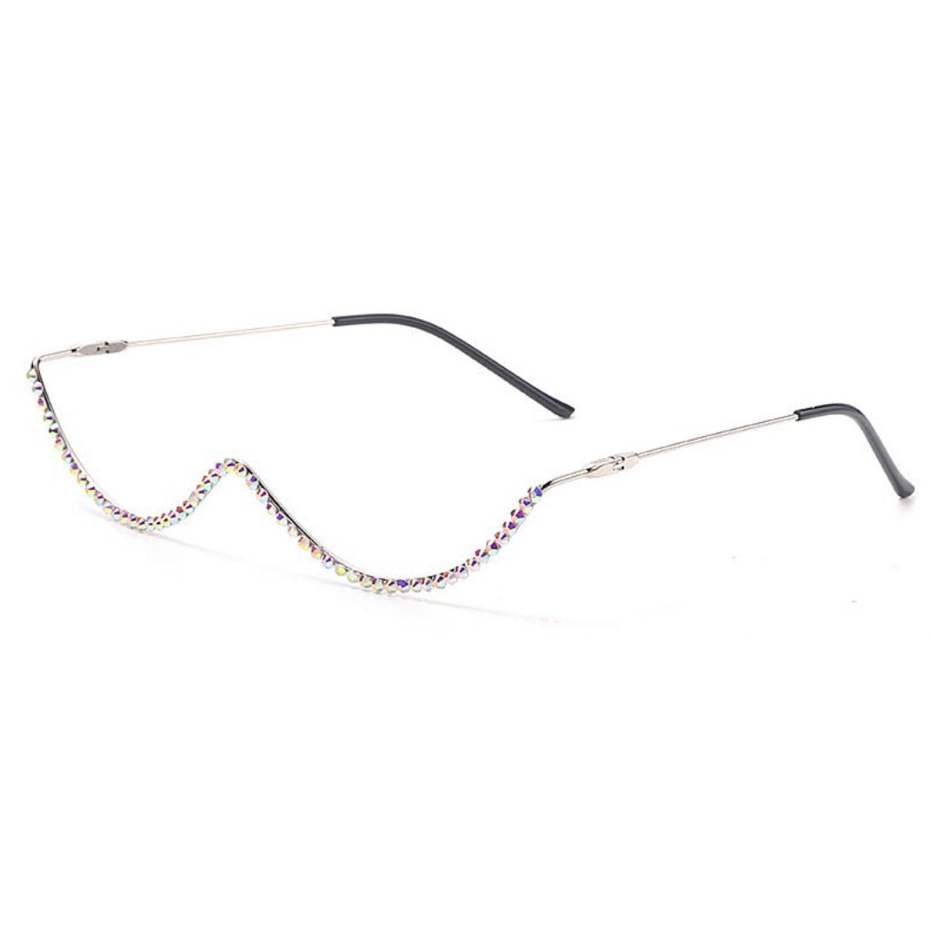 MEDUSA CURVED RHINESTONE EYEWEAR