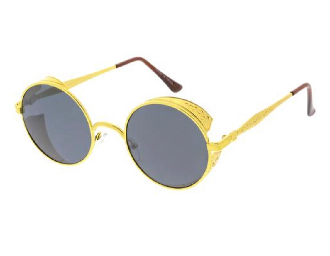 MEDUSA ROUND GOLD SUNGLASSES