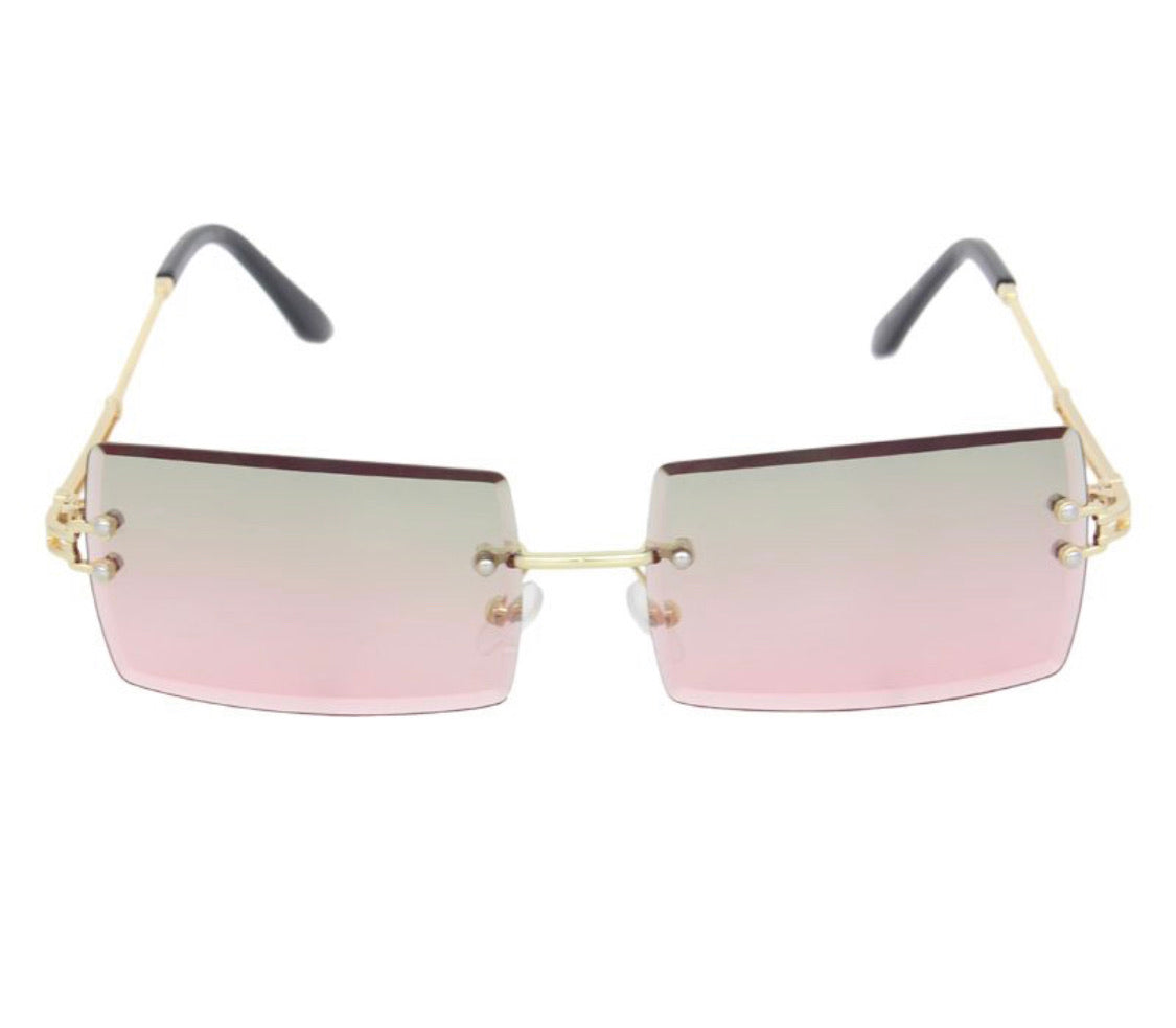 MEDUSA RECTANGULAR RIMLESS SUNGLASS