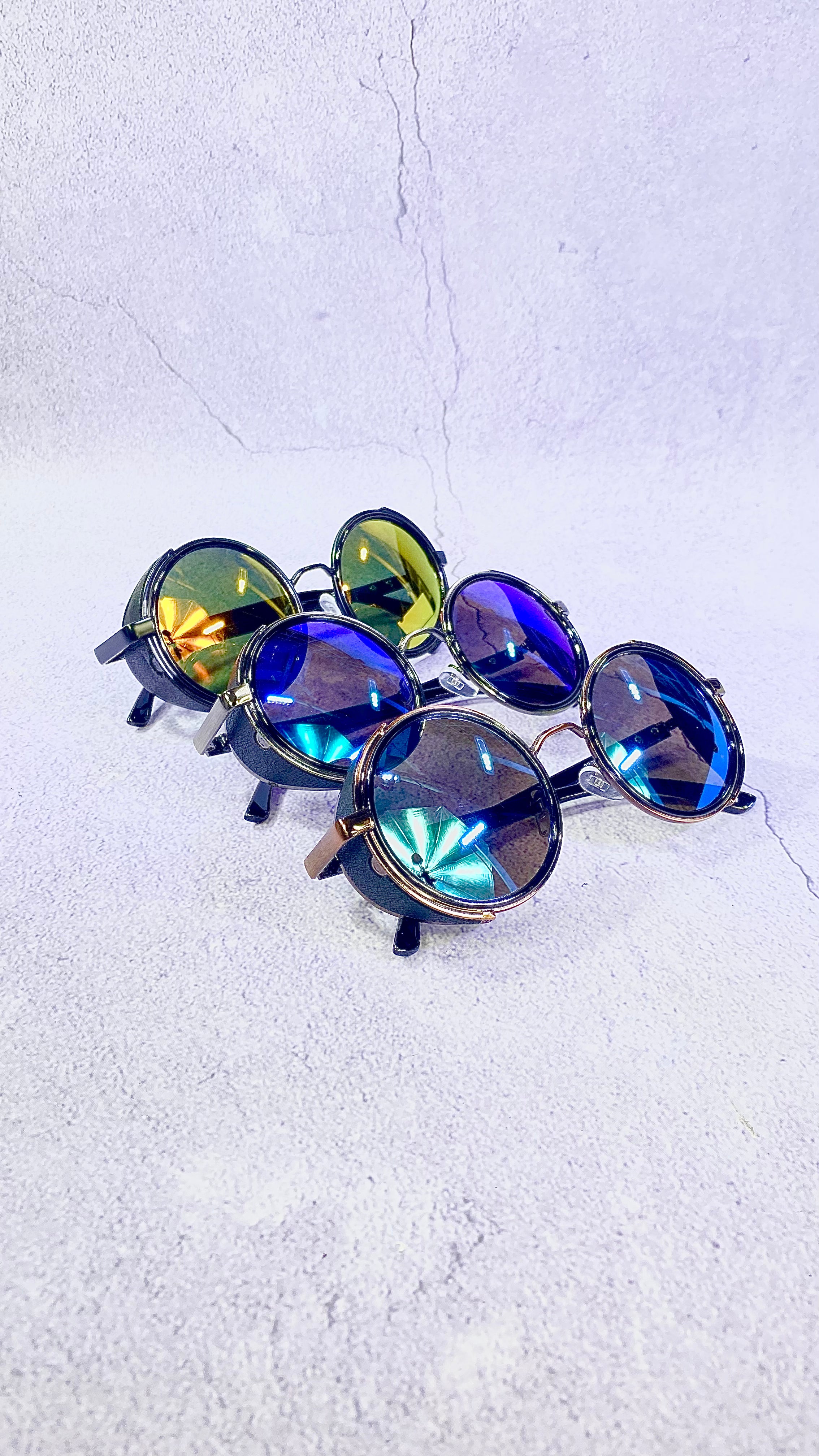 MEDUSA ROUND REFLECTIVE STEAMPUNK SUNGLASS