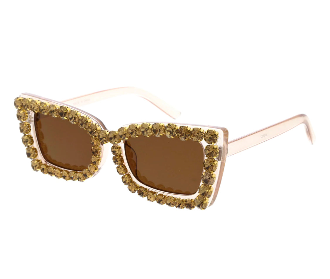 MEDUSA RHINESTONE CAT EYE SUNGLASS