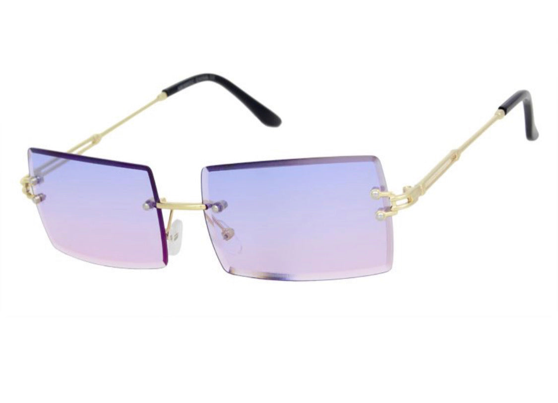 MEDUSA RECTANGULAR RIMLESS SUNGLASS