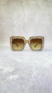 MEDUSA SQUARE RHINESTONE SUNGLASS